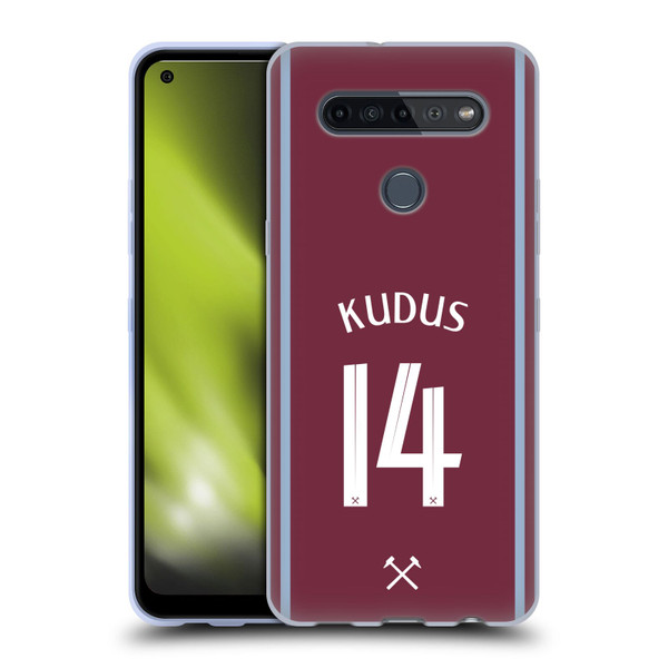 West Ham United FC 2024/25 Players Home Kit Mohammed Kudus Soft Gel Case for LG K51S