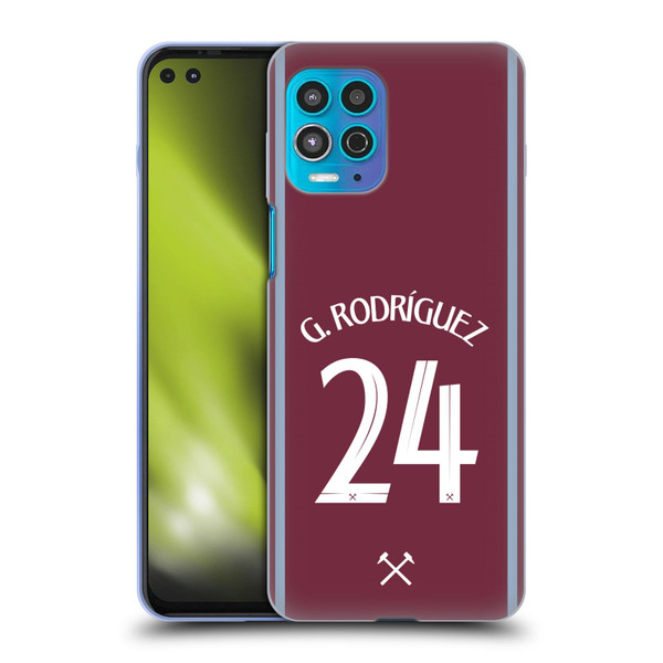 West Ham United FC 2024/25 Players Home Kit Guido Rodríguez Soft Gel Case for Motorola Moto G100