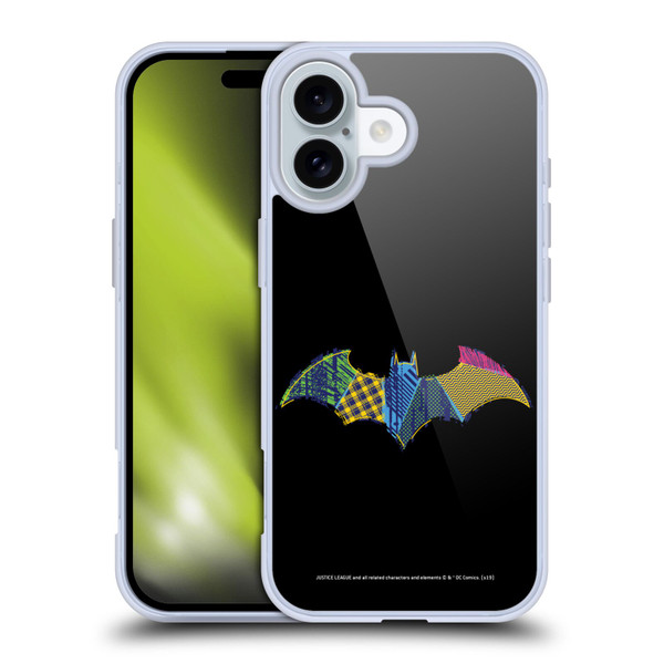 Justice League DC Comics Dark Electric Pop Icons Batman Soft Gel Case for Apple iPhone 16