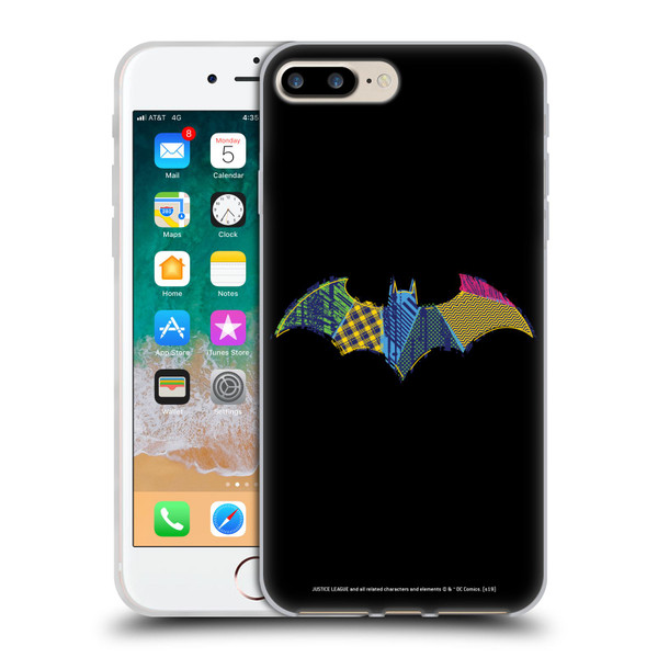 Justice League DC Comics Dark Electric Pop Icons Batman Soft Gel Case for Apple iPhone 7 Plus / iPhone 8 Plus