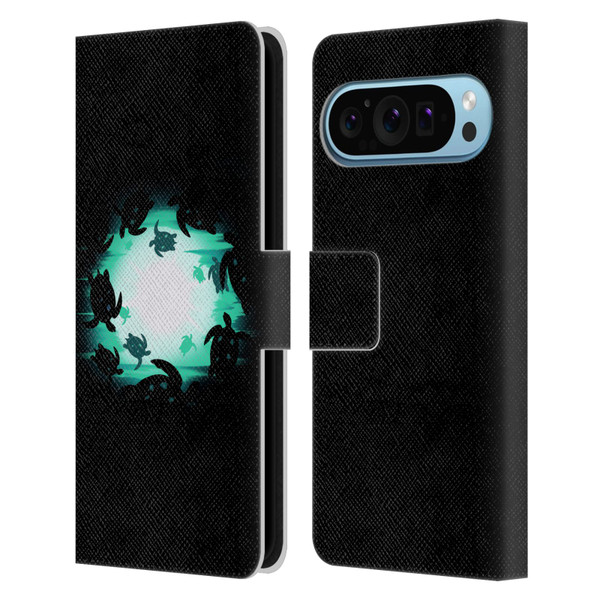 Alyn Spiller Animal Art Turtles Leather Book Wallet Case Cover For Google Pixel 9 / Pixel 9 Pro