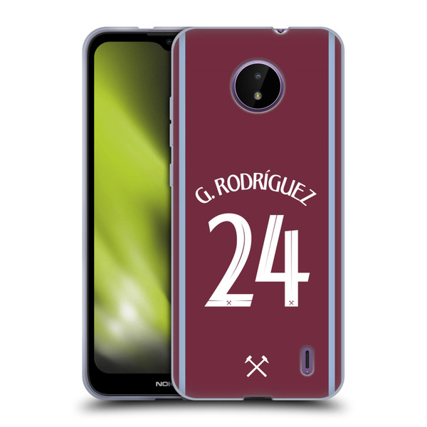 West Ham United FC 2024/25 Players Home Kit Guido Rodríguez Soft Gel Case for Nokia C10 / C20