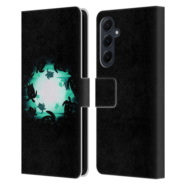 Alyn Spiller Animal Art Turtles Leather Book Wallet Case Cover For Samsung Galaxy A55 5G
