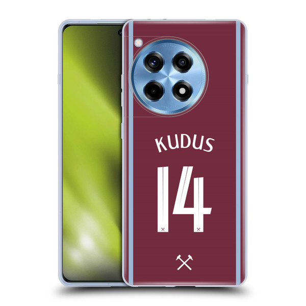 West Ham United FC 2024/25 Players Home Kit Mohammed Kudus Soft Gel Case for OPPO OnePlus Ace 3 5G