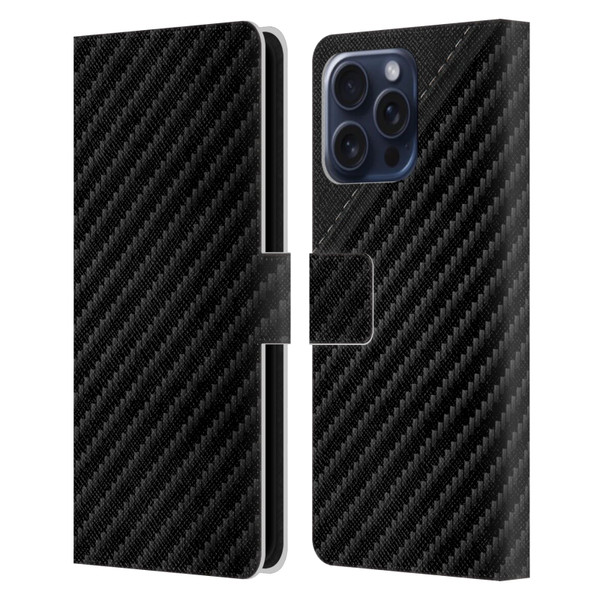 Alyn Spiller Carbon Fiber Leather Leather Book Wallet Case Cover For Apple iPhone 16 Pro Max