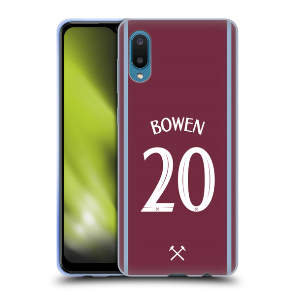 West Ham United FC 2024/25 Players Home Kit Jarrod Bowen Soft Gel Case for Samsung Galaxy A02/M02 (2021)