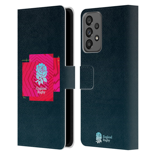 England Rugby Union This Rose Means Everything Slogan in Black Leather Book Wallet Case Cover For Samsung Galaxy A73 5G (2022)