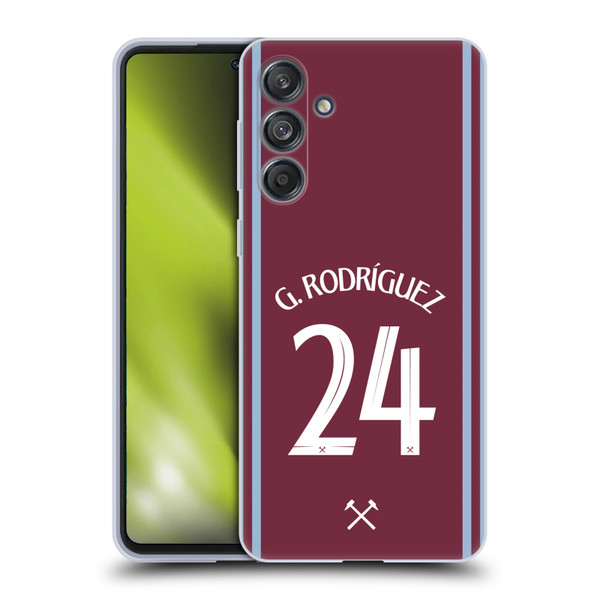 West Ham United FC 2024/25 Players Home Kit Guido Rodríguez Soft Gel Case for Samsung Galaxy M55 5G