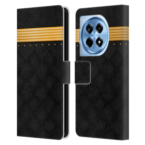 Alyn Spiller Luxury Gold Leather Book Wallet Case Cover For OnePlus 12R