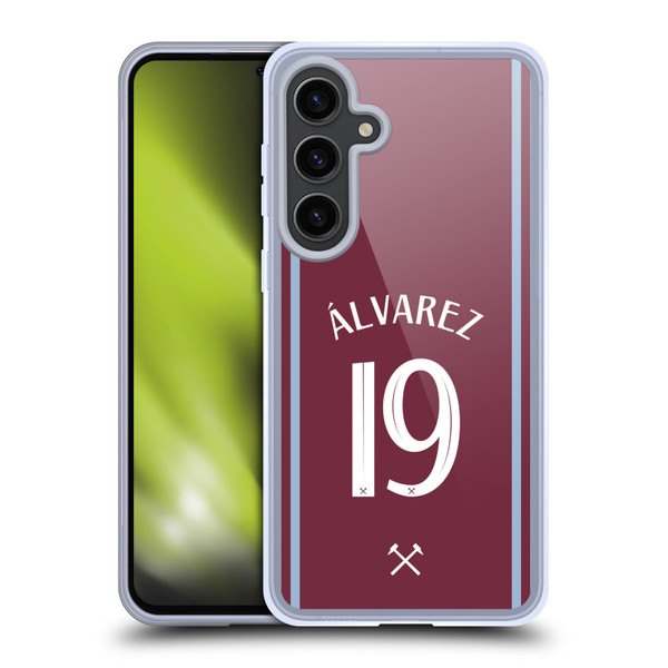 West Ham United FC 2024/25 Players Home Kit Edson Álvarez Soft Gel Case for Samsung Galaxy S24+ 5G