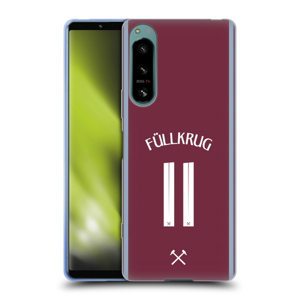 West Ham United FC 2024/25 Players Home Kit Niclas Füllkrug Soft Gel Case for Sony Xperia 5 IV
