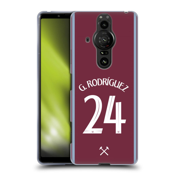 West Ham United FC 2024/25 Players Home Kit Guido Rodríguez Soft Gel Case for Sony Xperia Pro-I