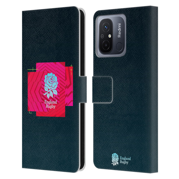 England Rugby Union This Rose Means Everything Slogan in Black Leather Book Wallet Case Cover For Xiaomi Redmi 12C