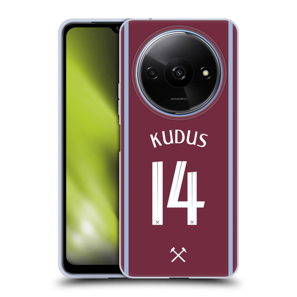 West Ham United FC 2024/25 Players Home Kit Mohammed Kudus Soft Gel Case for Xiaomi Redmi A3
