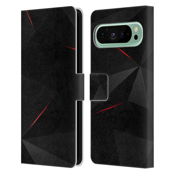 Alyn Spiller Tectonic Red Leather Book Wallet Case Cover For Google Pixel 9 Pro XL