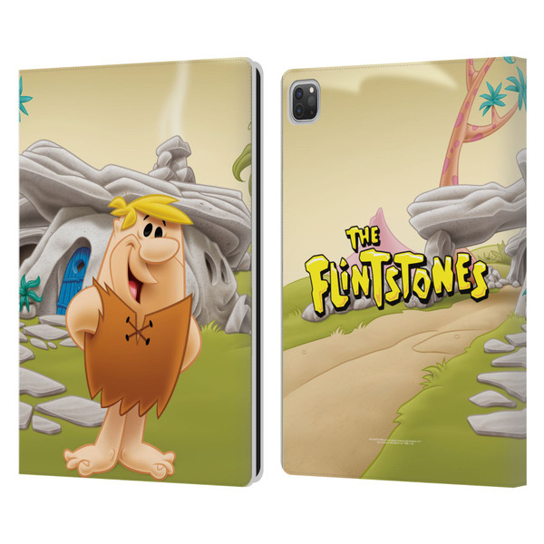 The Flintstones Characters Barney Rubble Leather Book Wallet Case Cover For Apple iPad Pro 13 M4 2024