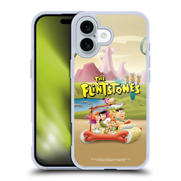 The Flintstones Characters Stone Car Soft Gel Case for Apple iPhone 16