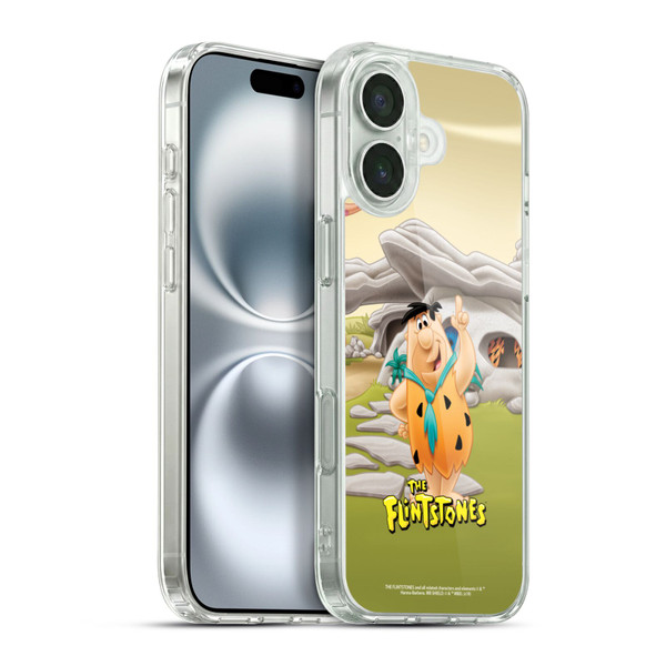 The Flintstones Characters Fred Flintstones Soft Gel Case for Apple iPhone 16 Plus & MagSafe