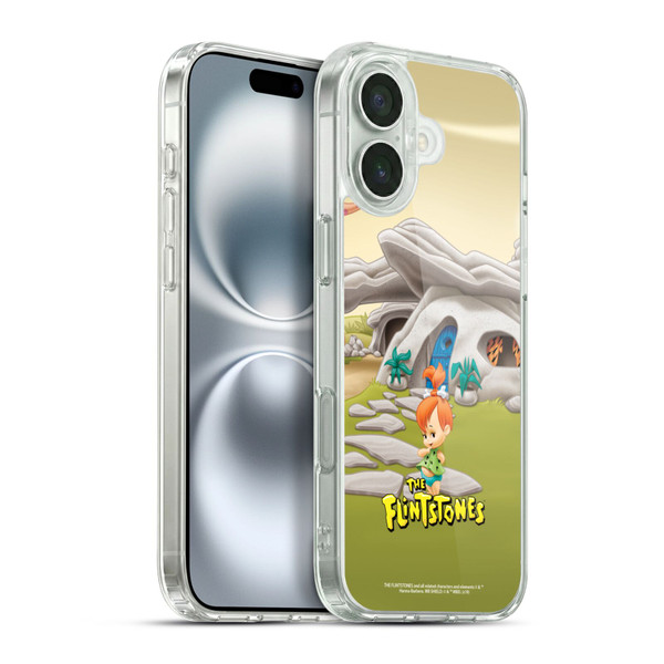 The Flintstones Characters Pebbles Flintstones Soft Gel Case for Apple iPhone 16 Plus & MagSafe