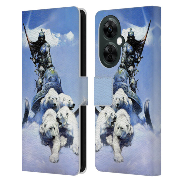 Frank Frazetta Fantasy Silver Warrior Leather Book Wallet Case Cover For OnePlus Nord CE 3 Lite 5G