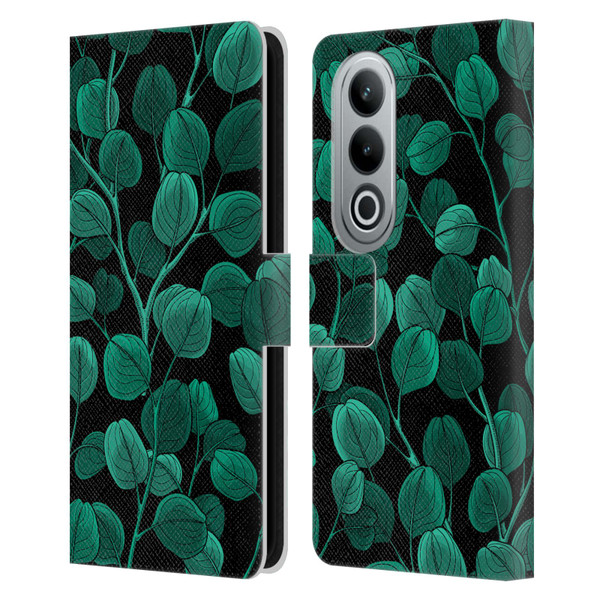 Katerina Kirilova Fruits & Foliage Patterns Eucalyptus Silver Dollar Leather Book Wallet Case Cover For OPPO OnePlus Ace 3V 5G