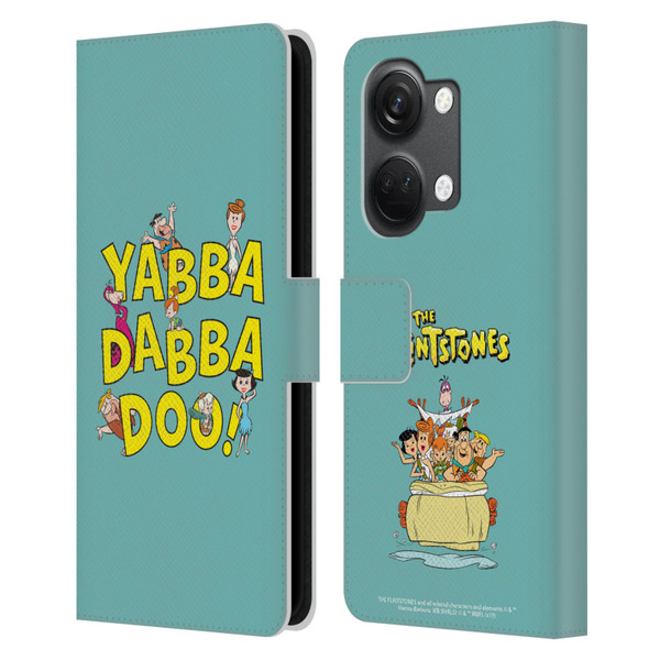 The Flintstones Graphics Yabba-Dabba-Doo Leather Book Wallet Case Cover For OnePlus Nord 3 5G