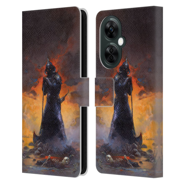 Frank Frazetta Medieval Fantasy Death Dealer 3 Leather Book Wallet Case Cover For OnePlus Nord CE 3 Lite 5G