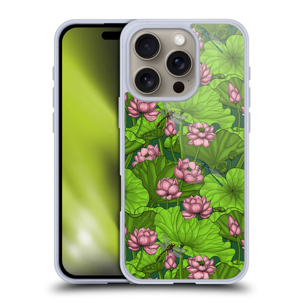 Katerina Kirilova Graphics Lotus Garden Soft Gel Case for Apple iPhone 16 Pro