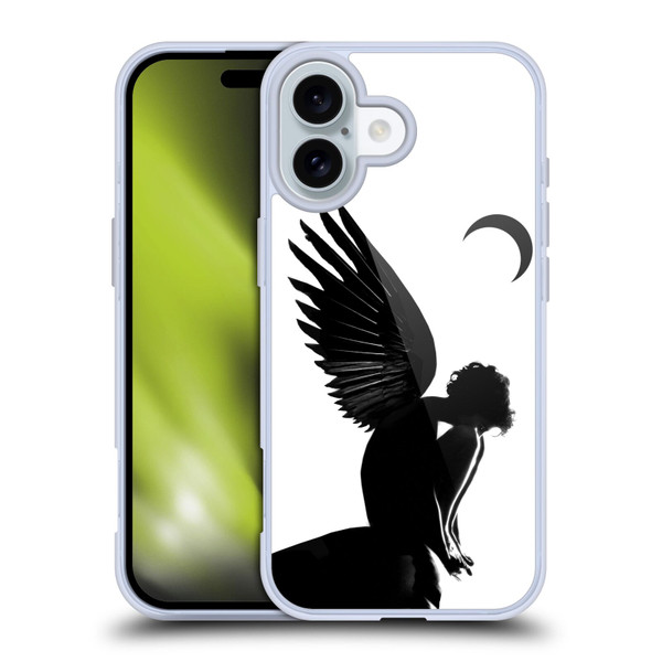 LouiJoverArt Black And White Angel Soft Gel Case for Apple iPhone 16