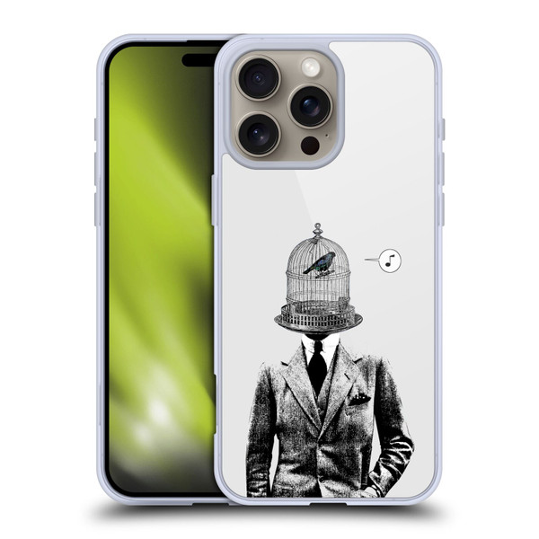 LouiJoverArt Black And White Plumage Soft Gel Case for Apple iPhone 16 Pro Max