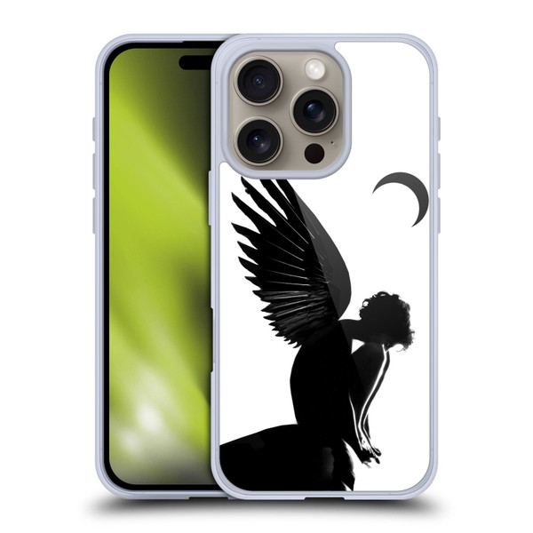 LouiJoverArt Black And White Angel Soft Gel Case for Apple iPhone 16 Pro