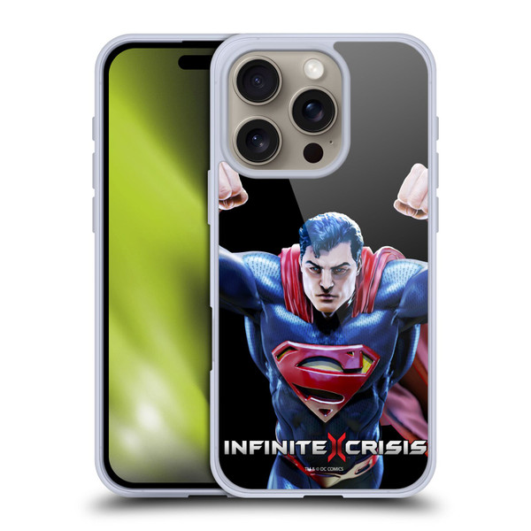 Infinite Crisis Characters Superman Soft Gel Case for Apple iPhone 16 Pro