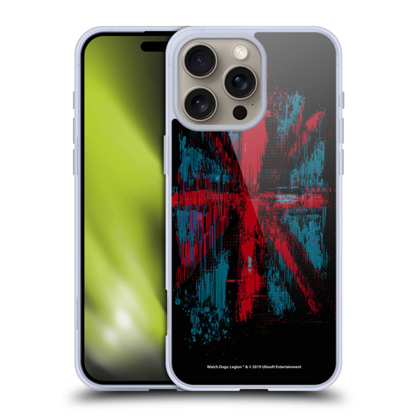 Watch Dogs Legion Key Art Flag Glitch Soft Gel Case for Apple iPhone 16 Pro Max