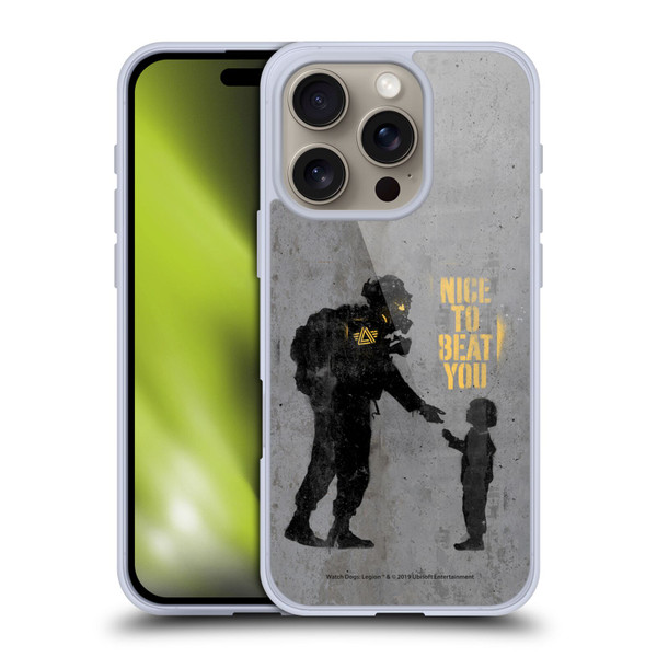 Watch Dogs Legion Street Art Nice To Beat You Soft Gel Case for Apple iPhone 16 Pro