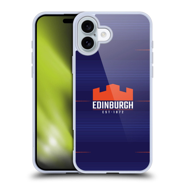 Edinburgh Rugby 2023/24 Crest Kit Home Soft Gel Case for Apple iPhone 16 Plus