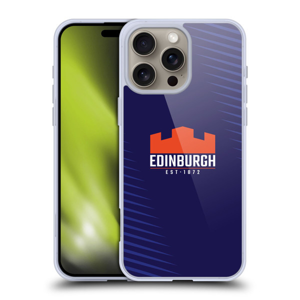 Edinburgh Rugby Graphic Art Blue Logo Soft Gel Case for Apple iPhone 16 Pro Max