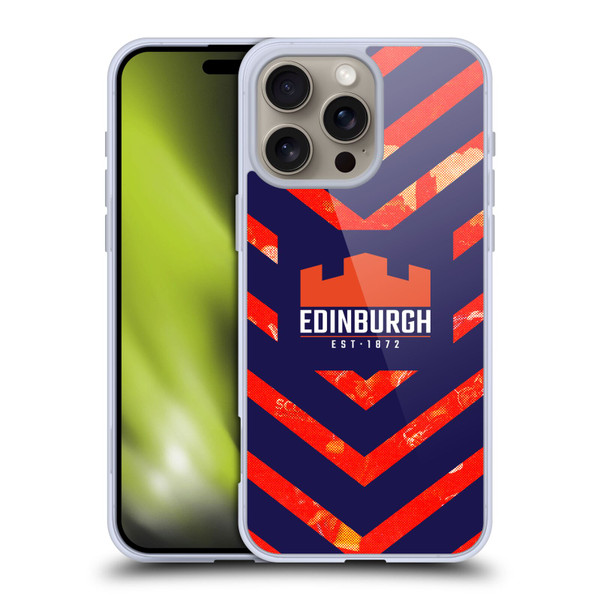 Edinburgh Rugby Graphic Art Orange Pattern Soft Gel Case for Apple iPhone 16 Pro Max
