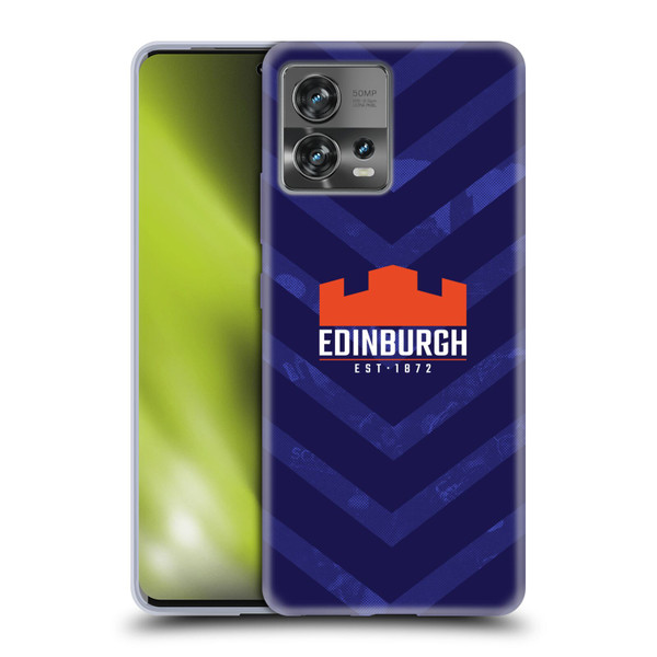 Edinburgh Rugby Graphic Art Blue Pattern Soft Gel Case for Motorola Moto Edge 30 Fusion