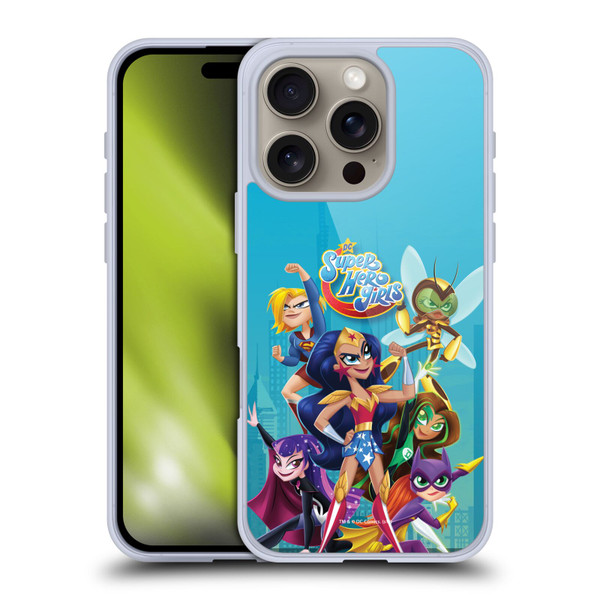 DC Super Hero Girls Rendered Characters Group Soft Gel Case for Apple iPhone 16 Pro
