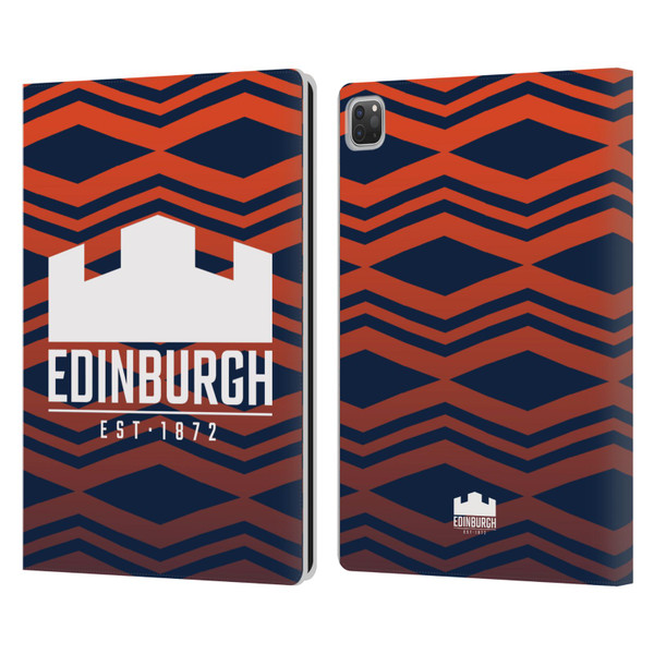 Edinburgh Rugby Graphics Pattern Gradient Leather Book Wallet Case Cover For Apple iPad Pro 13 M4 2024