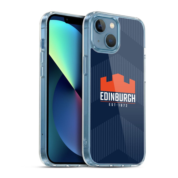 Edinburgh Rugby Graphics Lines Soft Gel Case for Apple iPhone 13 Mini & MagSafe