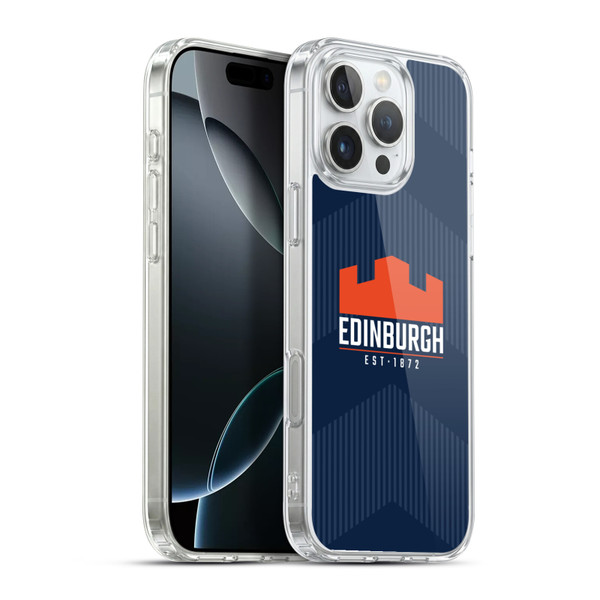 Edinburgh Rugby Graphics Lines Soft Gel Case for Apple iPhone 16 Pro Max & MagSafe