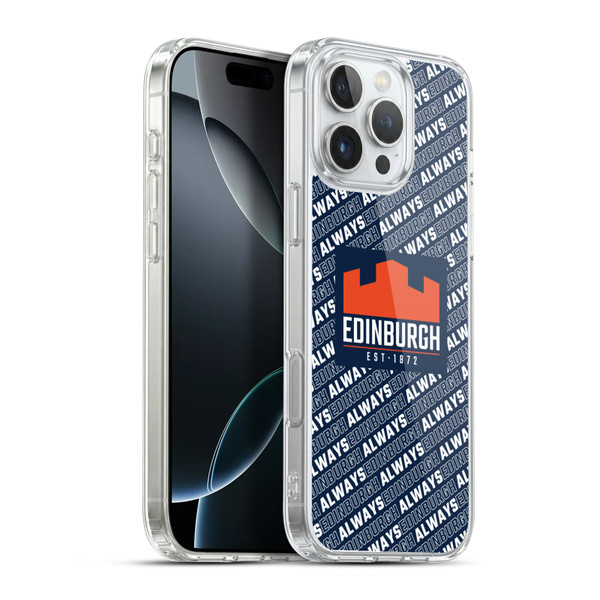 Edinburgh Rugby Graphics Logo Pattern Soft Gel Case for Apple iPhone 16 Pro Max & MagSafe