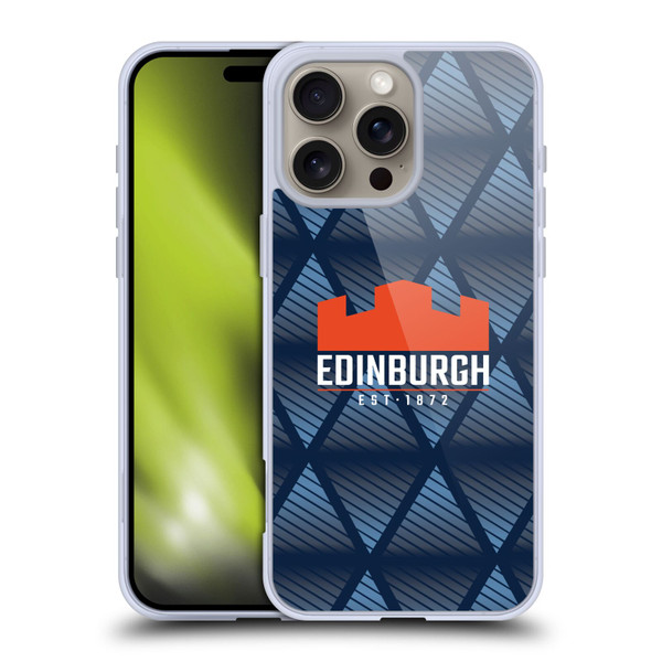 Edinburgh Rugby Graphics Pattern Soft Gel Case for Apple iPhone 16 Pro Max