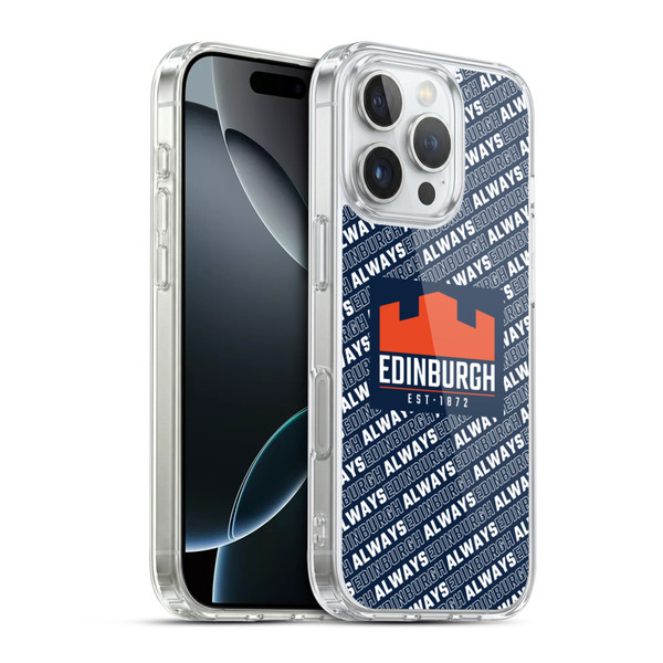 Edinburgh Rugby Graphics Logo Pattern Soft Gel Case for Apple iPhone 16 Pro & MagSafe