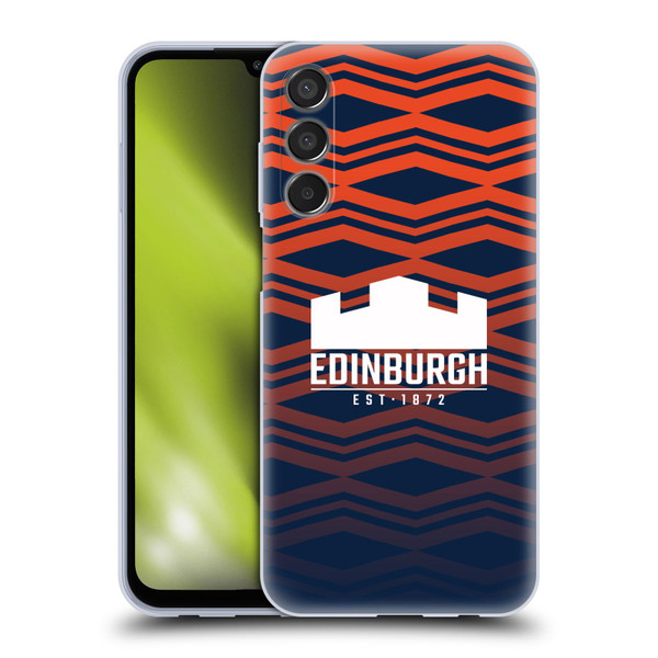 Edinburgh Rugby Graphics Pattern Gradient Soft Gel Case for Samsung Galaxy M15/F15 5G