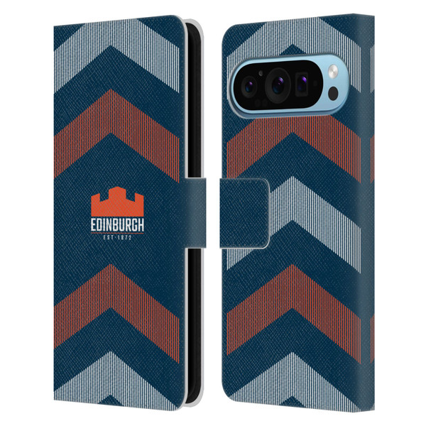Edinburgh Rugby Logo Art Lines Leather Book Wallet Case Cover For Google Pixel 9 / Pixel 9 Pro