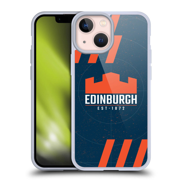 Edinburgh Rugby Logo Art Navy Blue Soft Gel Case for Apple iPhone 13 Mini