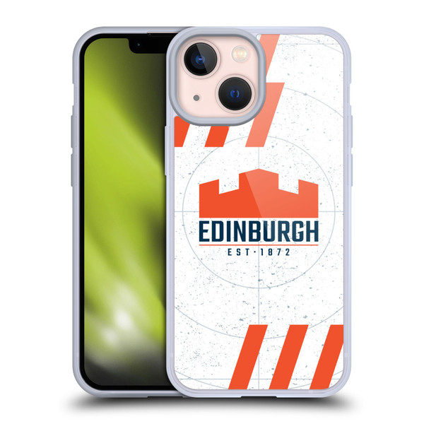 Edinburgh Rugby Logo Art White Soft Gel Case for Apple iPhone 13 Mini