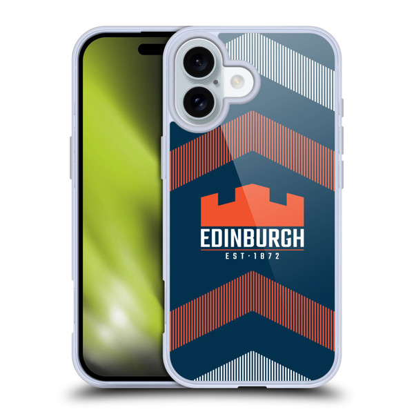Edinburgh Rugby Logo Art Lines Soft Gel Case for Apple iPhone 16